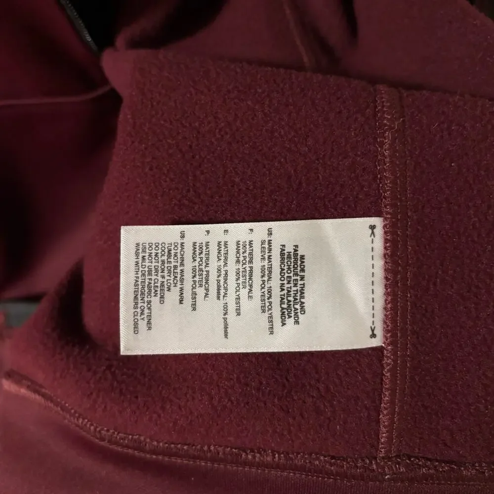 Adidas Men's Zip-Up Burgundy Sweater with hoodie Size 2XL Climawarm